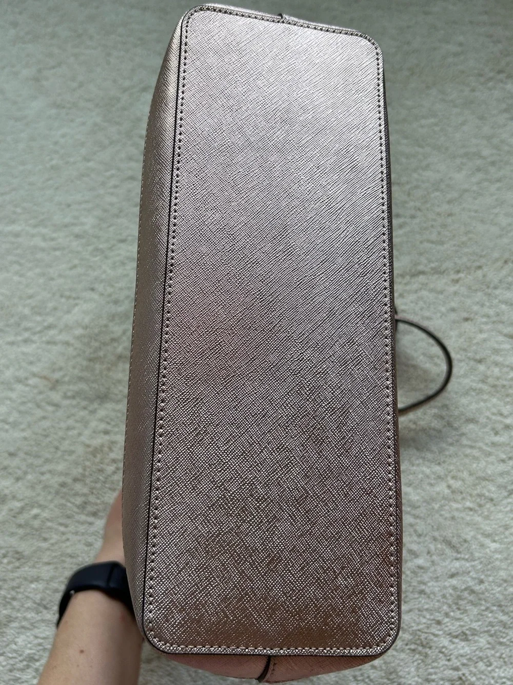 Kate Spade Tinsel Tote in Rose Gold Glitter GUC